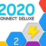 Színes hatszög alakú elemek számokkal és villám ikonnal, középen a 2020 CONNECT DELUXE szöveg