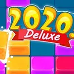 Színes négyzetek hátterén a 2020 Deluxe felirat látható élénk színekben
