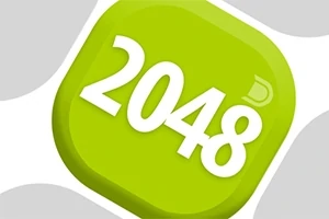 Zöld háttéren fehér 2048 felirat egy lekerekített négyzetben
