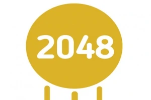 Sárga kör közepén fehér 2048 felirat