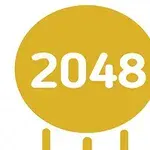 Sárga kör közepén fehér 2048 felirat