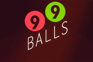 Két színes kör, az egyik piros a másik zöld, bennük a számok: 9, alatta ferde fehér betűkkel a BALLS szó