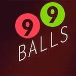 Két színes kör, az egyik piros a másik zöld, bennük a számok: 9, alatta ferde fehér betűkkel a BALLS szó