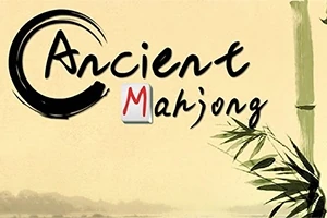 A Ancient Mahjong felirat látható egy egyszerű, bambusz motívumokkal díszített háttér előtt