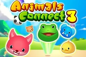 Színes, rajzolt állati fejek, köztük egy rózsaszín róka, zöld béka, kék elefánt, sárga kacsa, kisebb mackó, és egy panda, élénk zöld mezővel és kék éggel a háttérben