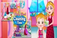 Baby Hazel segíteni szeretne anyának a takarításban