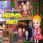 Gyerekek ünnepelnek Halloween témájú dekorációkkal díszített szobákban különféle jelmezekben