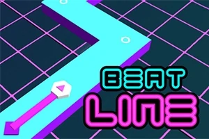 Színes, neon grafikájú, kanyargó útvonal, mellette Beat Line felirat