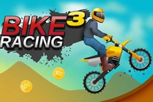 Egy motoros sárga motoron ugrik a levegőbe, miközben a háttérben hegyek és érmék láthatóak