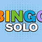 A képen a BINGO SOLO felirat látható színes betűkkel világoskék háttéren