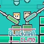 Két pixeles figura jégcsákánnyal mászik zöldes árnyalatú, geometriai alakzatokból álló háttér előtt