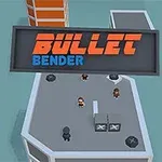 Három karakter egy szürke tetőn áll, a középpontban egy nagy Bullet Bender feliratú tábla látható