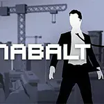 Férfi sziluettje öltönyben ipari városkép háttérrel és daruval