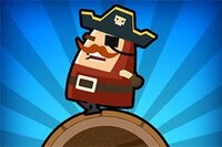 A Captain Pirate játékban legyél kalózkapitány, aki hordóban gurul le a
