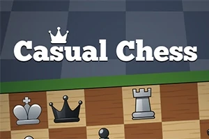 A kép felső részén Casual Chess felirat látható, alatta pedig egy sakktábla részlete karakterekkel