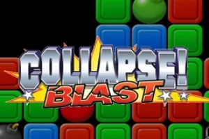 Színes téglalapok és négyzetek háttere előtt nagy betűkkel a COLLAPSE!