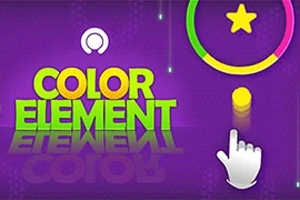Színes, lila háttéren Color Element felirat, mellette egy csillaggal jelölt színes kör és alul egy mutatóujj ikon