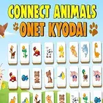 Állatos mahjong stílusú kártyákat ábrázoló kép, színes rajzfilmfigurás elefánttal és tigrissel