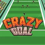 Zöld futballpálya közepén Crazy Goal felirat található, kétoldalt nézőkkel a lelátókon