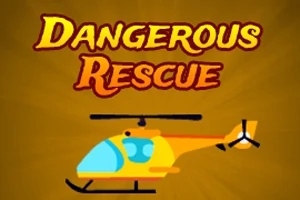 Sárga helikopter rajzolt képe barna háttéren, felül Dangerous Rescue felirattal