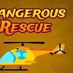 Sárga helikopter rajzolt képe barna háttéren, felül Dangerous Rescue felirattal