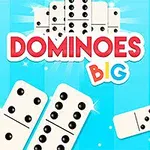 Domino elemek világoskék háttérrel, dominó szöveggel