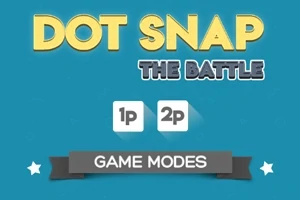 Kék háttér előtt nagy, sárga és fehér betűkkel írt szöveg, alatta két gomb és egy szürke szalagon Game Modes felirat