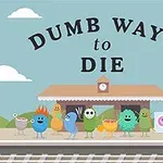 Színes, rajzolt figurák állnak egy vasútállomás peronján a Dumb Ways to Die felirat alatt