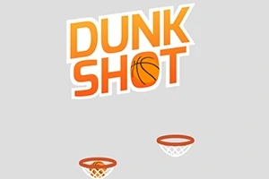 A kép közepén egy kosárlabda keret grafika látható a Dunk Shot felirattal, amelyben egy kosárlabda is szerepel