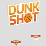 A kép közepén egy kosárlabda keret grafika látható a Dunk Shot felirattal, amelyben egy kosárlabda is szerepel