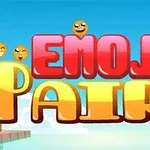Színes Emoji Pairs felirat különböző hangulatjelekkel kiegészítve kék ég háttérrel