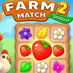 Egy mosolygós, piros hajú lány szalmakalapban, mellette egy fehér csirke, háttérben pedig egy puzzle-szerű tábla különböző színes elemekkel, például eperrel és virágokkal