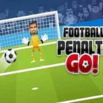 Egy rajzfilmes stílusú futballpálya jelenetében egy játékos készül büntetőt rúgni egy kapusnak, miközben a háttérben nézők láthatóak