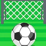 Futball-labda egy zöld pályán, háttérben egy kapuval