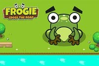 Frogie átkel az úton egy szórakoztató játék, ahol utakat, folyókat és