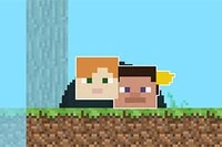 Szórakoztató 2 játékos játék ebben a voxel világban