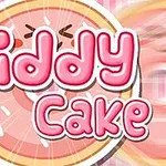 Rózsaszín háttér előtt a Giddy Cake felirat látható, amely egy tortaszeletet ábrázol középen