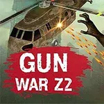 Helikopter lő egy zombira, aki az ég felé nyújtózik