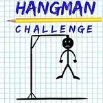 Grafikonpapíron egy akasztófára rajzolt pálcikaember látható, felette a Hangman Challenge felirat