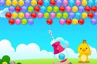 Aranyos sárga madár, amelynek ki kell üríteni a buborékokat