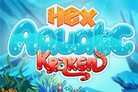 A mélységek titkai a Hex Aquatic Kraken egyedi match-3 puzzle játékában.