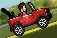 Hill Climbing egy online versenyjáték, ahol egy piros terepjárót