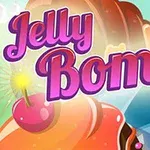 Színes, cukorkás háttér Jelly Bomb felirattal
