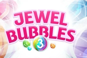 Jewel Bubbles 3 felirat színes buborékokkal körülvéve