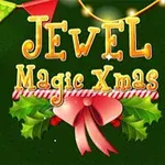 Karácsonyi témájú grafika zöld háttérrel, színes zászlókkal, fényfüzérrel és piros masnival díszített zöld levelekkel