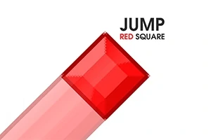 Vörös négyzet átlósan elhelyezve fehér háttér előtt, a jobb felső sarokban Jump Red Square felirattal