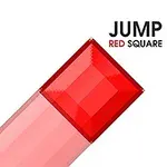 Vörös négyzet átlósan elhelyezve fehér háttér előtt, a jobb felső sarokban Jump Red Square felirattal