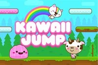 A Kawaii Jump játékban irányíts egy aranyos kis lila slime-ot, amely