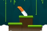 Knife Jump ügyességi játék, ahol a cél, hogy a kést a csúcsra vezesd