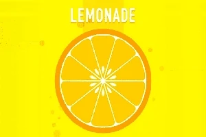 Citromszelet grafikája sárga háttér előtt, felül a LEMONADE felirattal